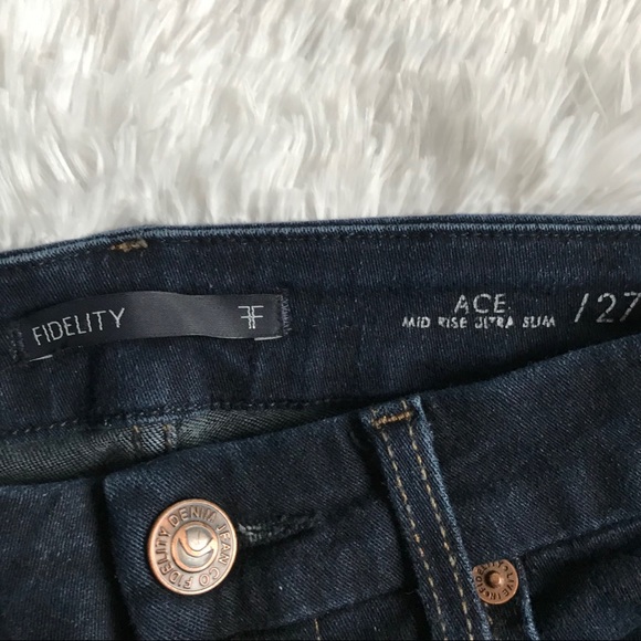 FIDELITY Ace Mid Rise Ultra Slim Skinny Jeans - Picture 7 of 8